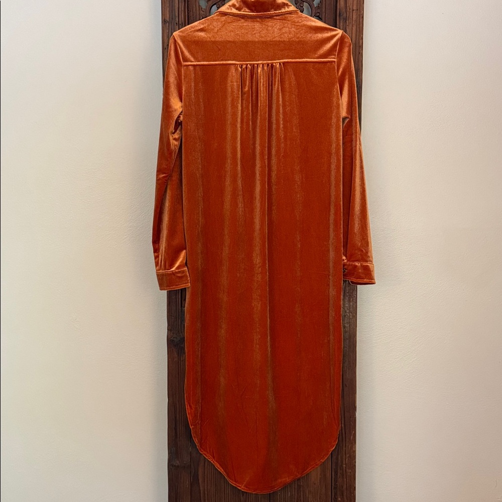 Umgee Velvet Shirt Dress - Picture 4 of 10